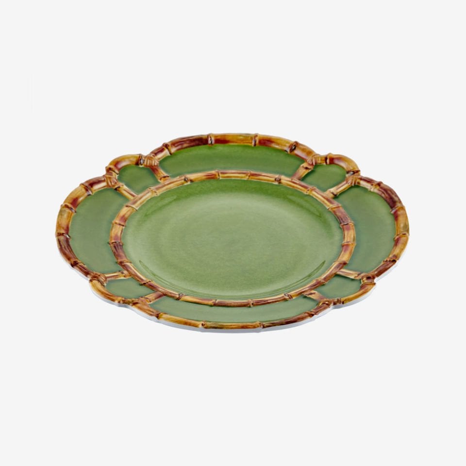 Yeşil Melamin Kahvaltı Tabağı 23 Cm Bambu Collection by Chiara Alessi