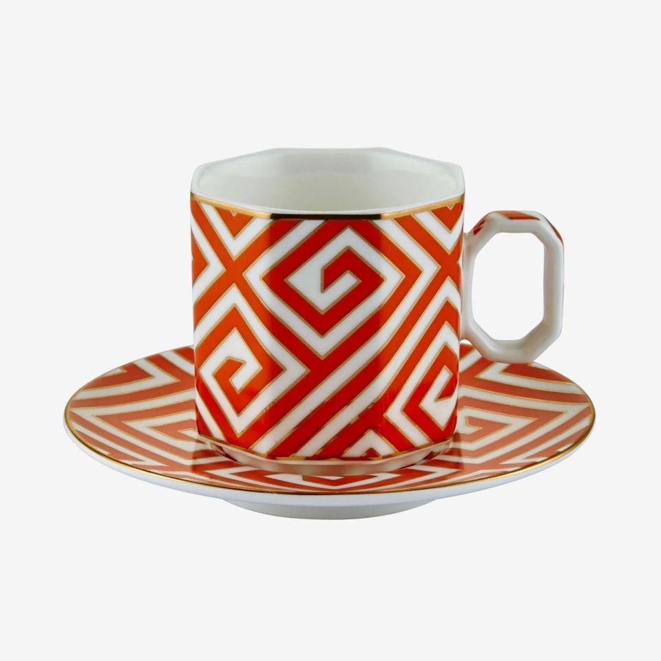 Turuncu Porselen Kahve Fincan Seti 90 Ml Ravello Collection by Chiara Alessi