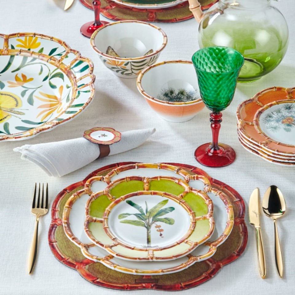 Beyaz Melamin Kahvaltı Tabağı 23 Cm Bambu Collection by Chiara Alessi