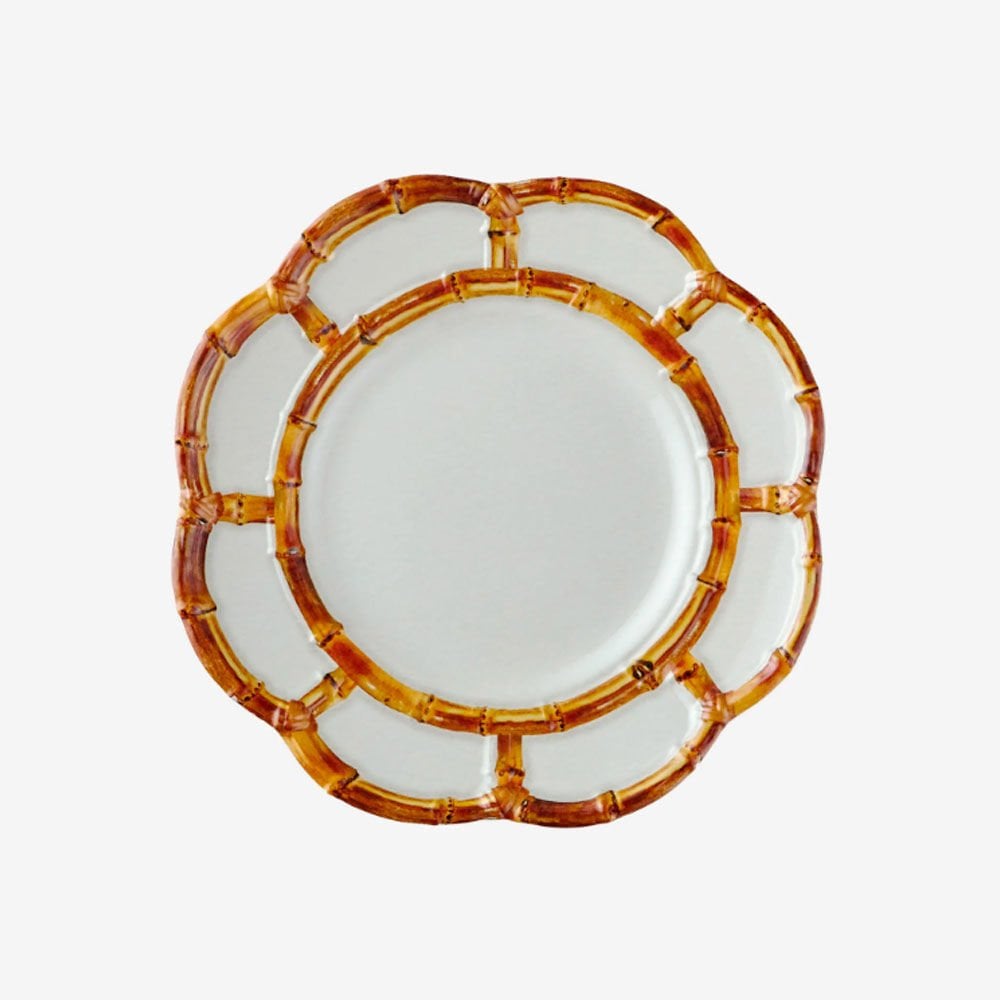 Beyaz Melamin Kahvaltı Tabağı 23 Cm Bambu Collection by Chiara Alessi