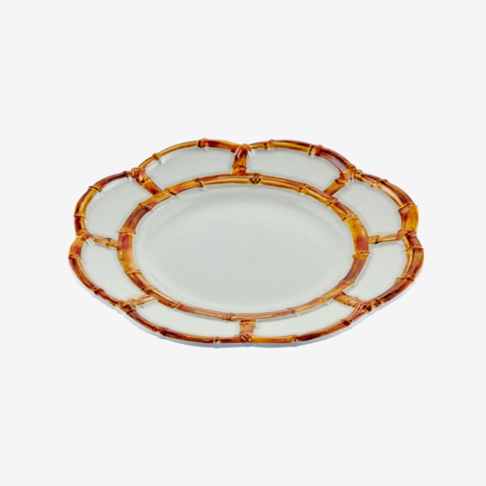 Beyaz Melamin Kahvaltı Tabağı 23 Cm Bambu Collection by Chiara Alessi