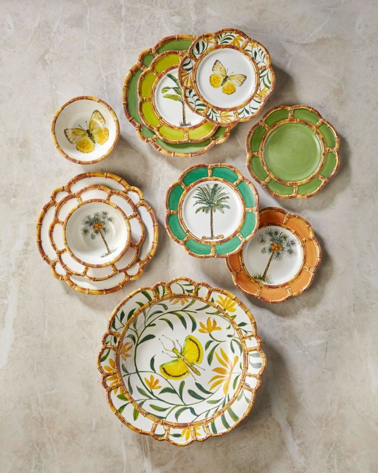 Kırmızı Melamin Kahvaltı Tabağı 23 Cm Bambu Collection by Chiara Alessi