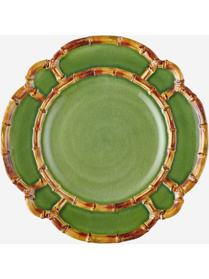 Yeşil Melamin Yemek Tabağı 28 Cm Bambu Collection by Chiara Alessi