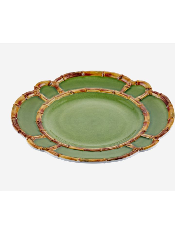 Yeşil Melamin Yemek Tabağı 28 Cm Bambu Collection by Chiara Alessi