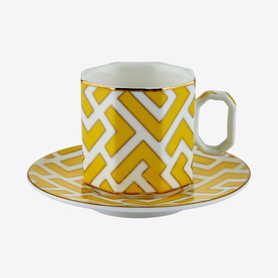 Sarı Porselen Kahve Fincan Seti 90 Ml Ravello Collection by Chiara Alessi