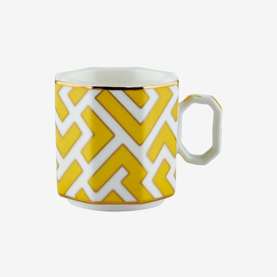 Sarı Porselen Kahve Fincan Seti 90 Ml Ravello Collection by Chiara Alessi