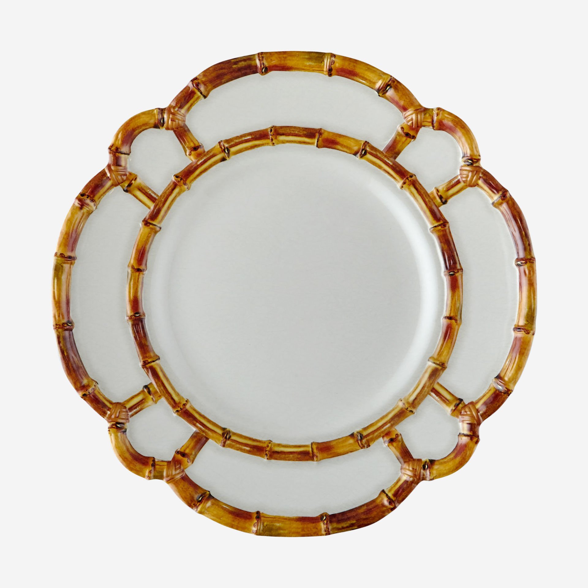 Beyaz Melamin Yemek Tabağı 28 Cm Bambu Collection by Chiara Alessi