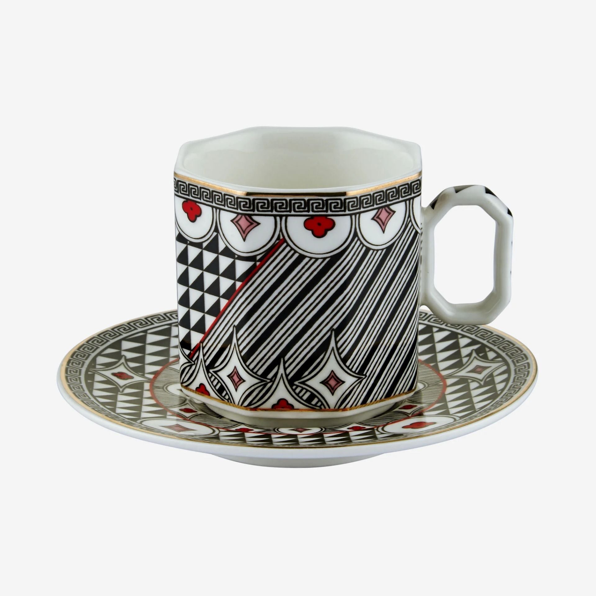 Chiara Alessi Siyah Porselen Kahve Fincan Seti 90 Ml Ravello Collection