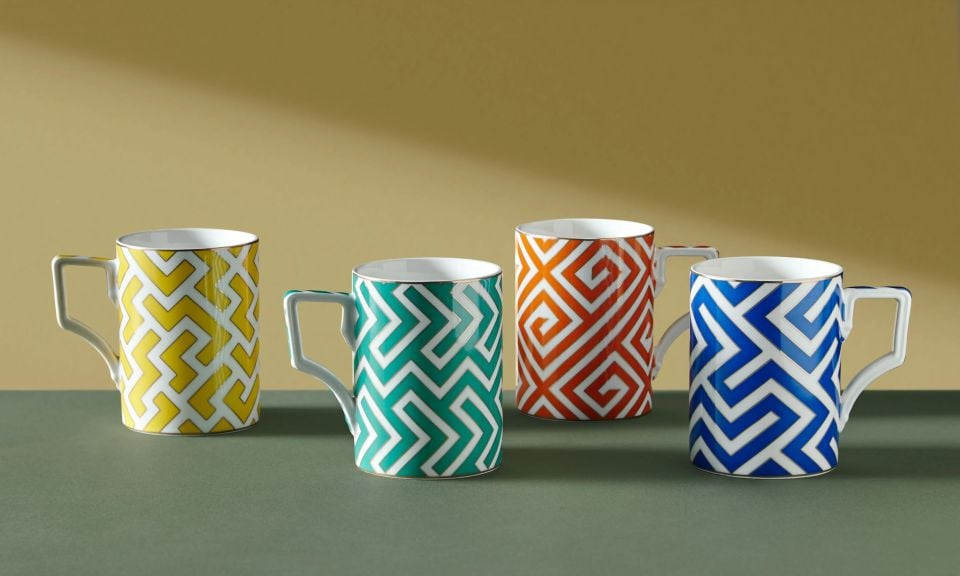 Mavi Porselen Kupa 300 Ml Ravello Collection by Chiara Alessi