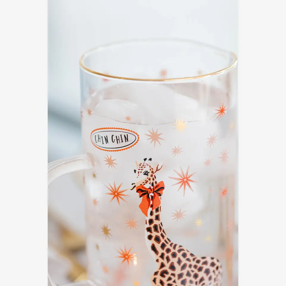 Yvonne Ellen Zürafa Şeffaf Cam Sürahi 1300 Ml