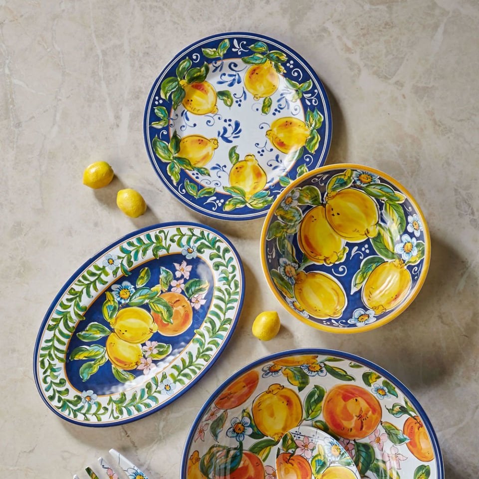 Mavi Melamin Kahvaltı Tabağı 23 Cm Capri Collection by Chiara Alessi