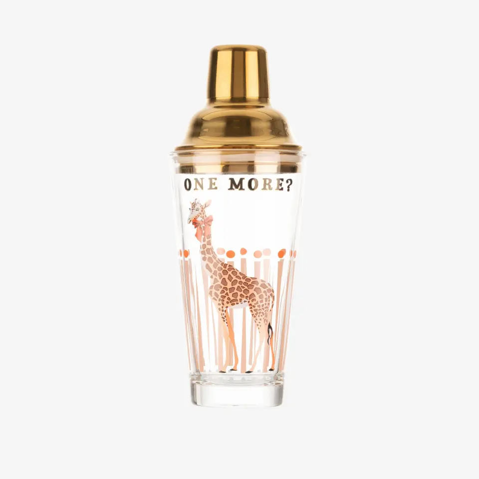 Yvonne Ellen Zürafa Turuncu Cam Kokteyl Shaker 385 Ml