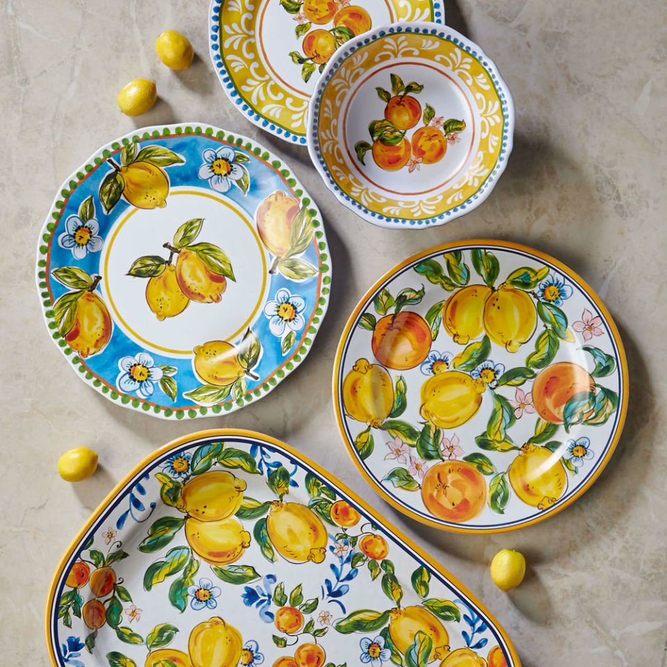 Beyaz Melamin Yemek Tabağı 28 Cm Capri Collection by Chiara Alessi