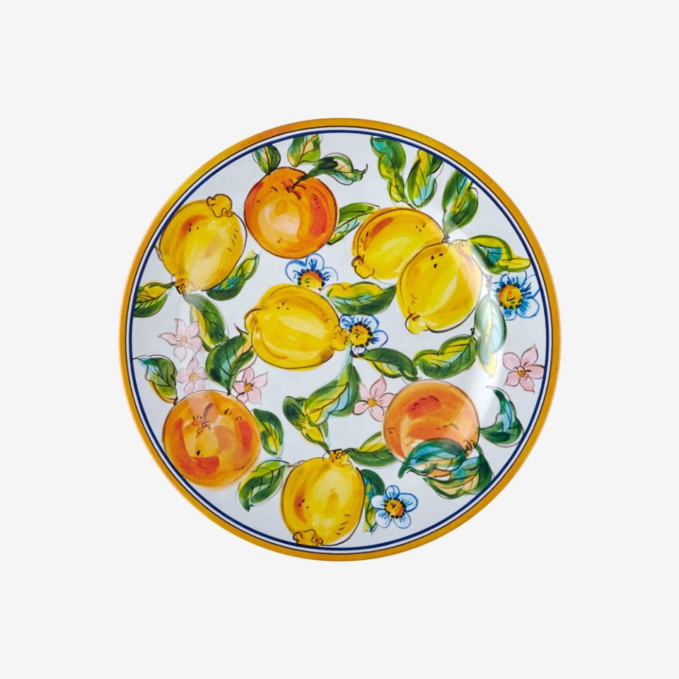 Beyaz Melamin Yemek Tabağı 28 Cm Capri Collection by Chiara Alessi