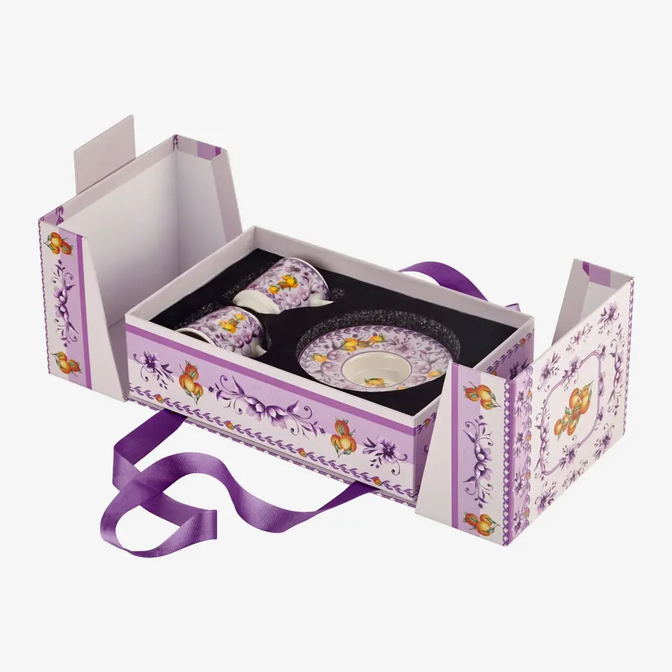 Chiara Alessi Mor Porselen Kahve Fincan Seti 120 Ml