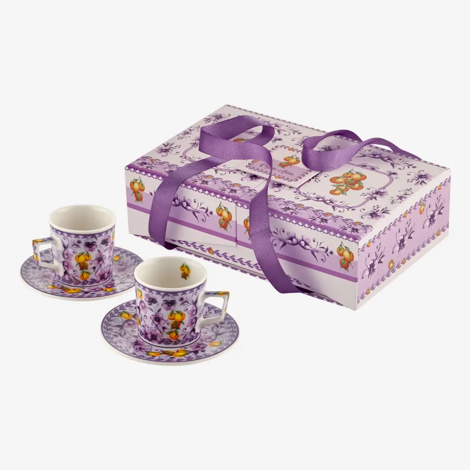 Chiara Alessi Mor Porselen Kahve Fincan Seti 120 Ml