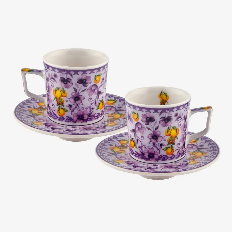 Chiara Alessi Mor Porselen Kahve Fincan Seti 120 Ml