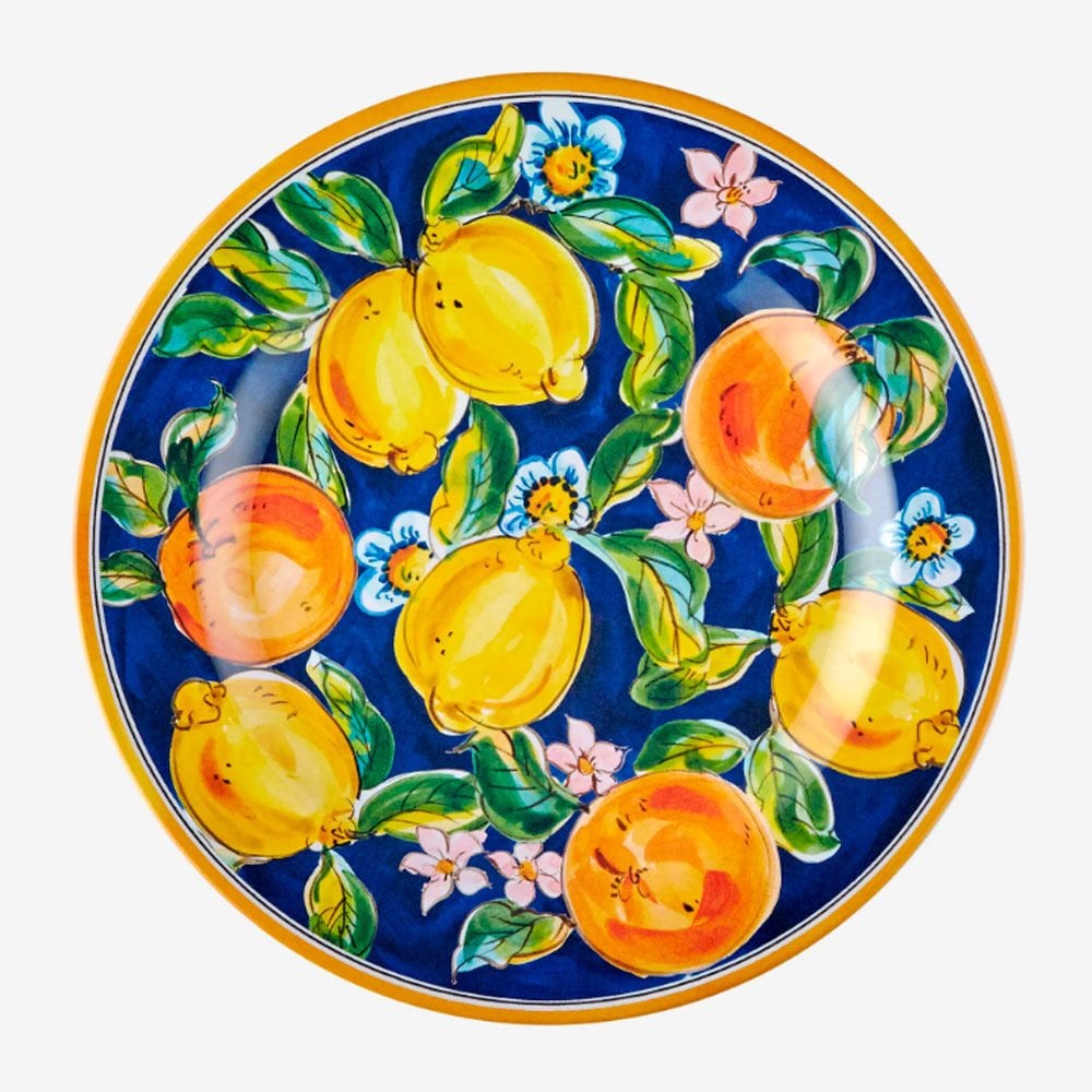 Mavi Melamin Yemek Tabağı 28 Cm Capri Collection by Chiara Alessi