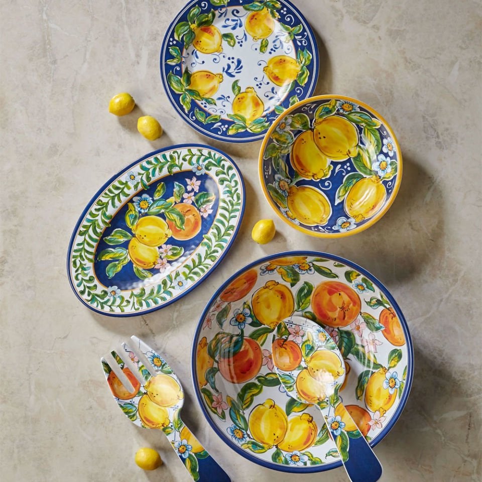 Mavi Melamin Servis Tabağı 30 Cm Capri Collection by Chiara Alessi