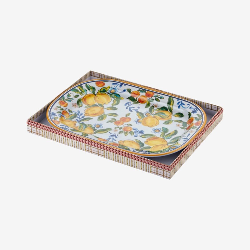 Mavi Melamin Servis Tabağı 44 Cm Capri Collection by Chiara Alessi