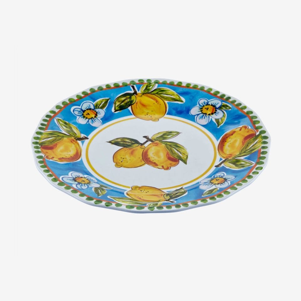 Mavi Melamin Yemek Tabağı 28 Cm Capri Collection by Chiara Alessi