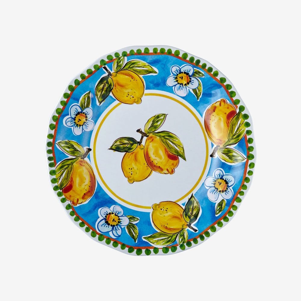 Mavi Melamin Yemek Tabağı 28 Cm Capri Collection by Chiara Alessi