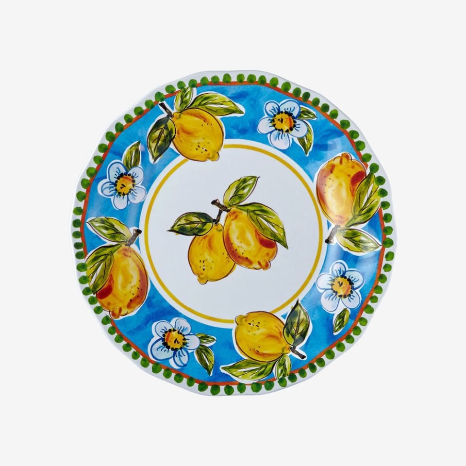 Mavi Melamin Yemek Tabağı 28 Cm Capri Collection by Chiara Alessi