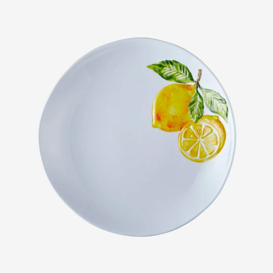 Beyaz Melamin Yemek Tabağı 28 Cm Capri Collection by Chiara Alessi