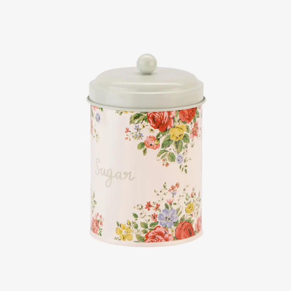 Cath Kidston Feels Like Krem Galvaniz Şeker Saklama Kabı 10,5X17,5 Cm