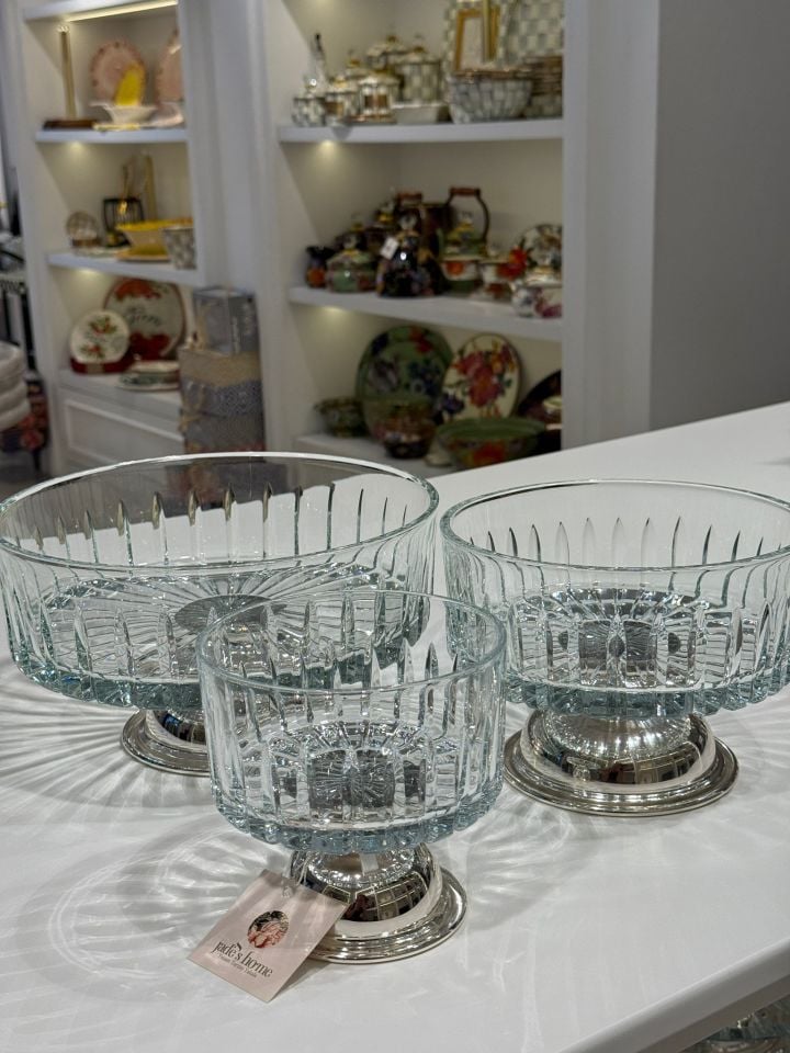 GUMUS AYAKLI SALATA KASESİ 25CM