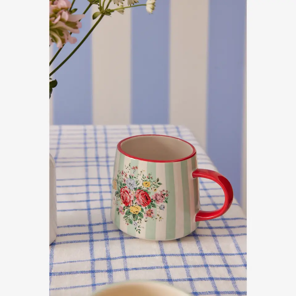 Cath Kidston Yeşil Porselen Kupa 340 Ml