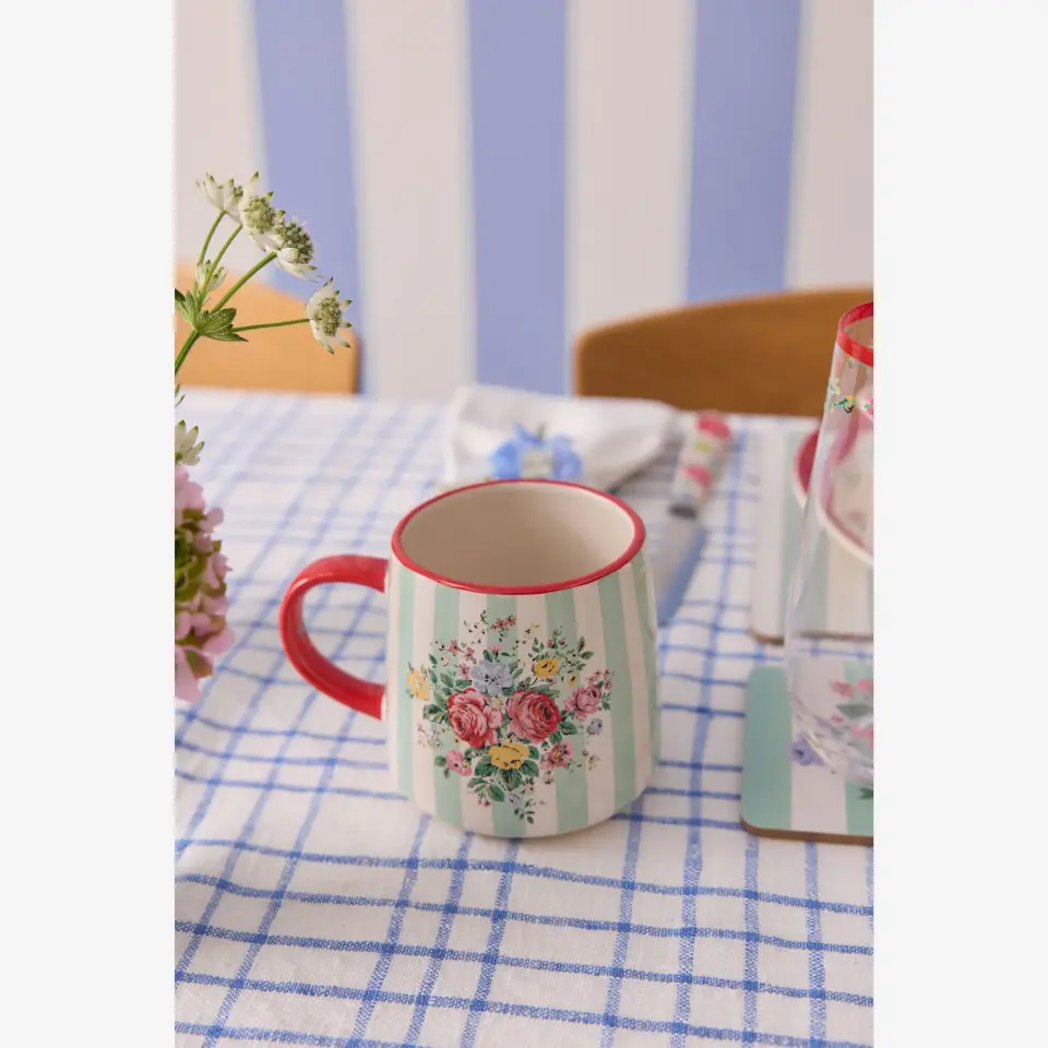 Cath Kidston Yeşil Porselen Kupa 340 Ml
