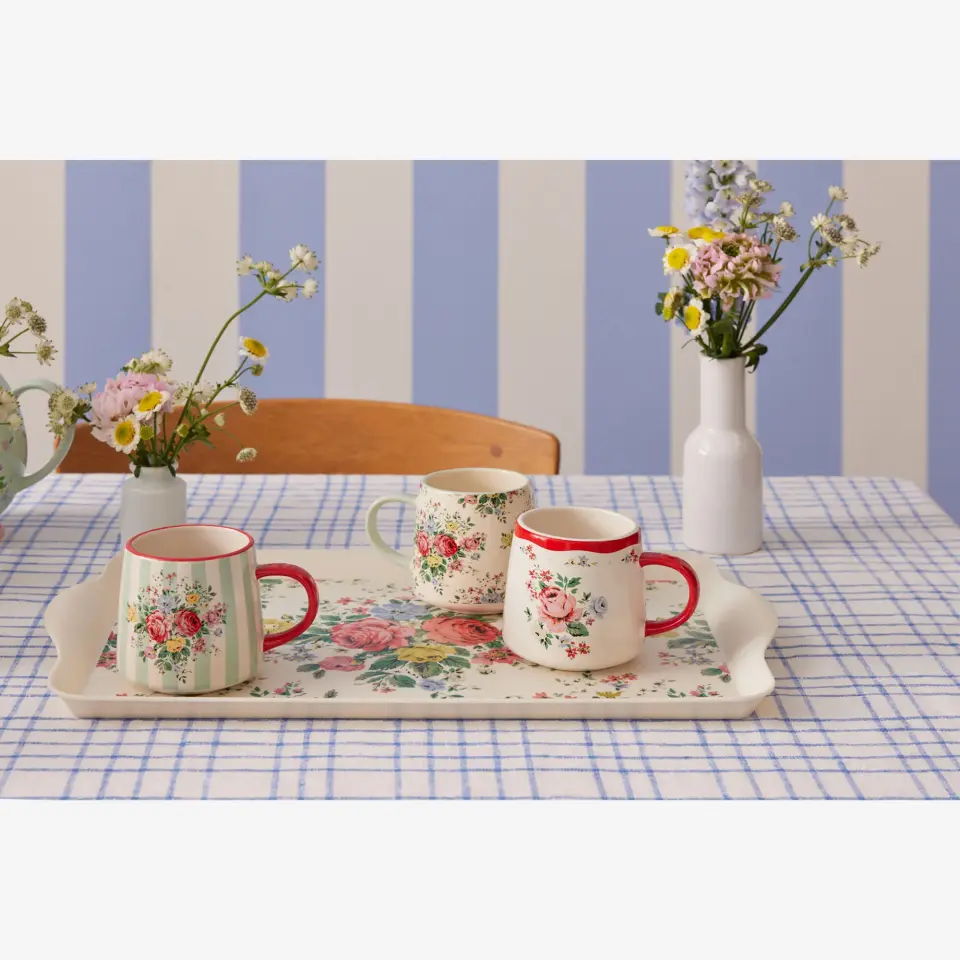 Cath Kidston Yeşil Porselen Kupa 340 Ml