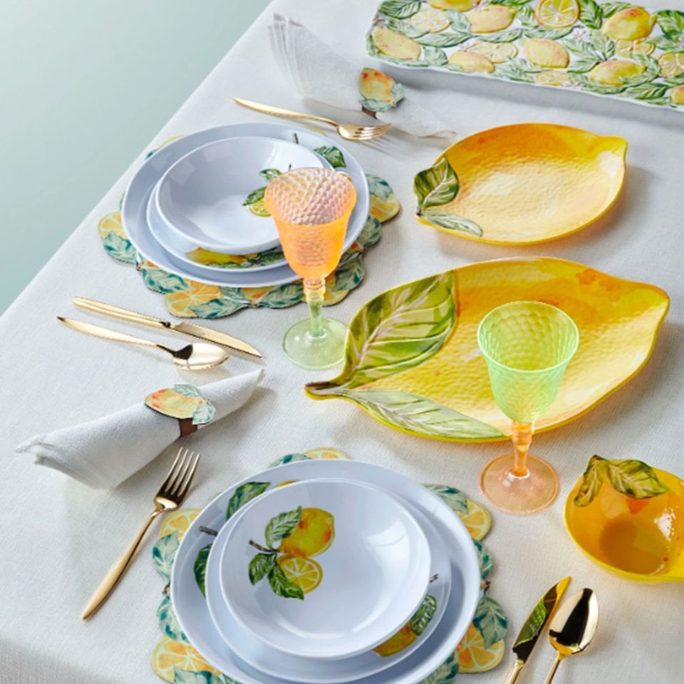 Sarı Melamin Tepsi 40 Cm Capri Collection by Chiara Alessi