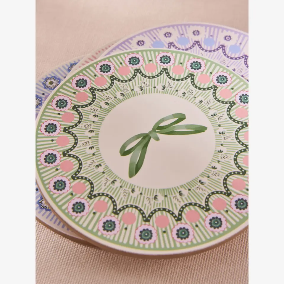 Cath Kidston Mavi Mantar Bardak Altlığı Seti 10 Cm