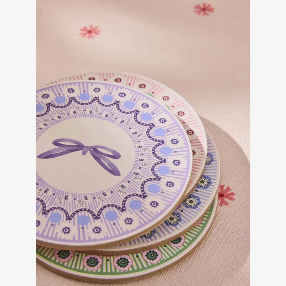 Cath Kidston Mavi Mantar Bardak Altlığı Seti 10 Cm