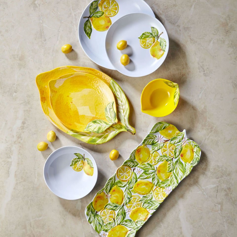 Sarı Melamin Servis Tabağı 28 Cm Capri Collection by Chiara Alessi