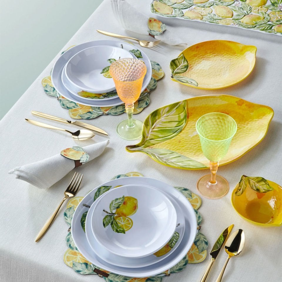 Sarı Melamin Servis Tabağı 28 Cm Capri Collection by Chiara Alessi