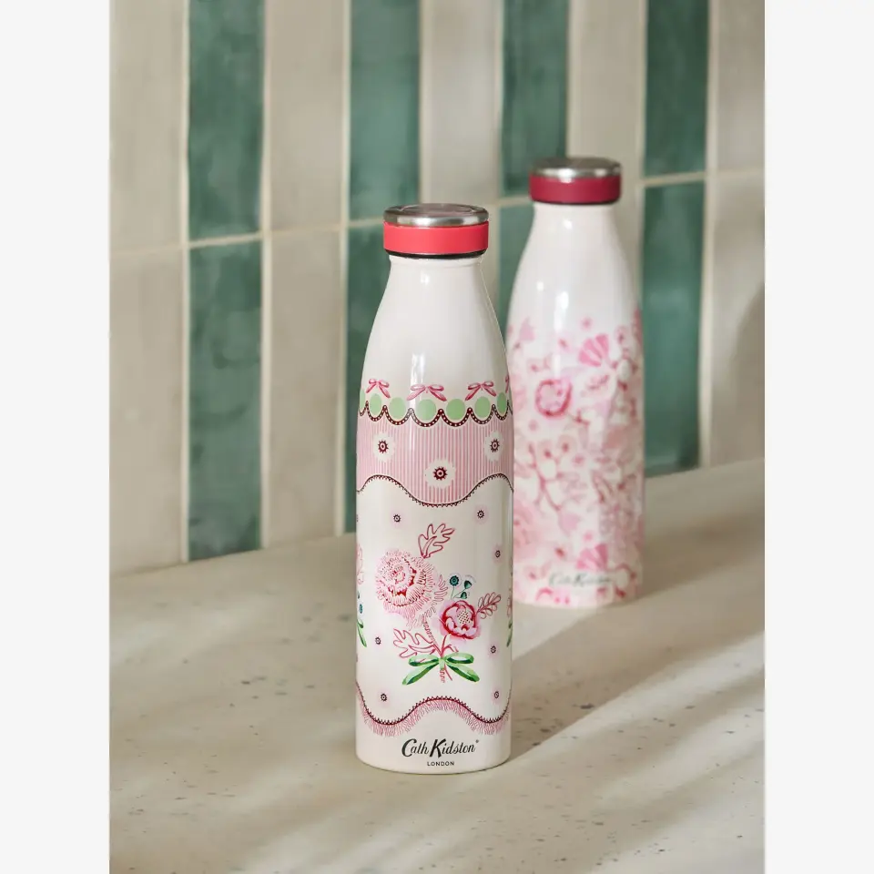 Cath Kidston Pembe Paslanmaz Çelik Termos 460 Ml