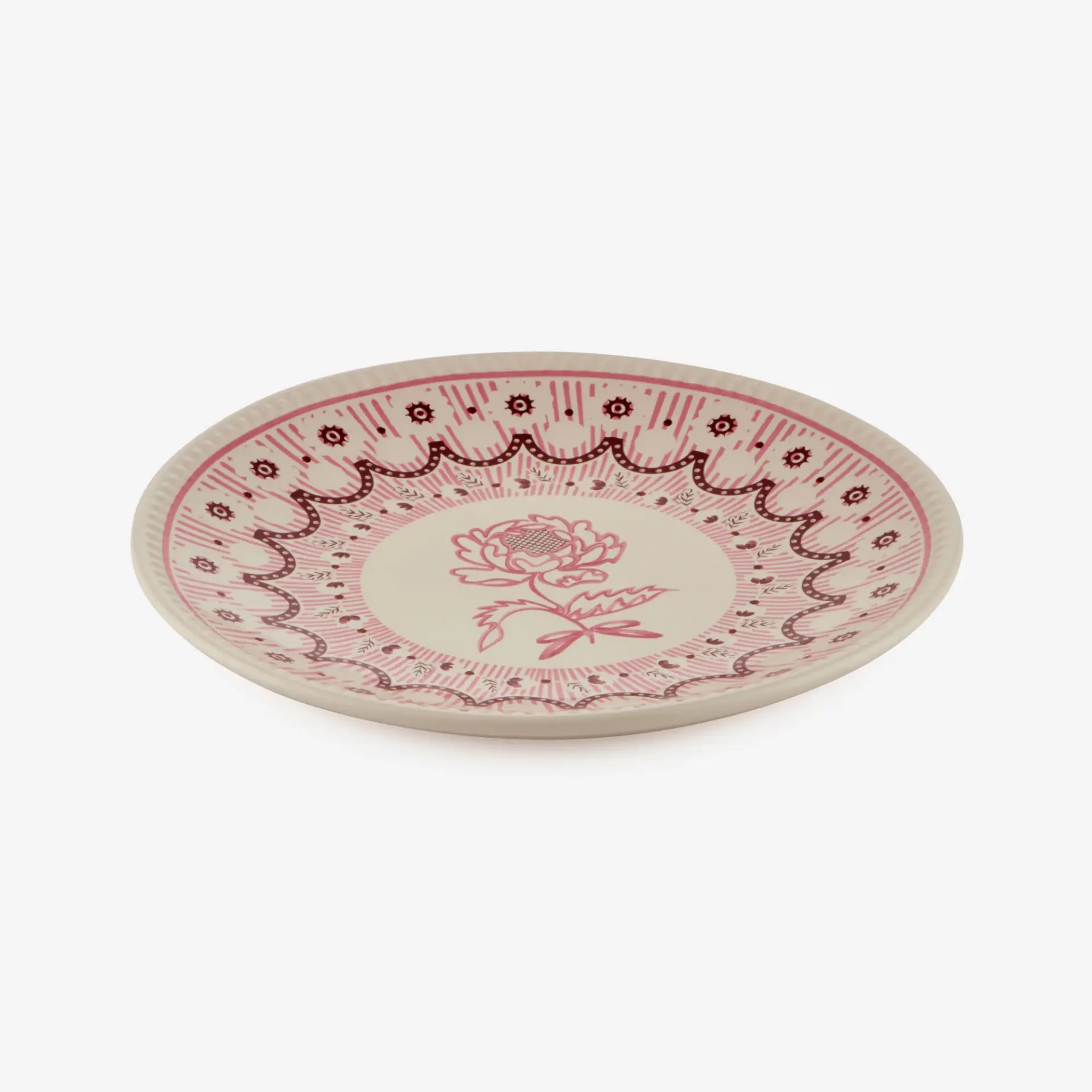 Cath Kidston Pembe Stoneware Kahvaltı Tabağı 20 Cm