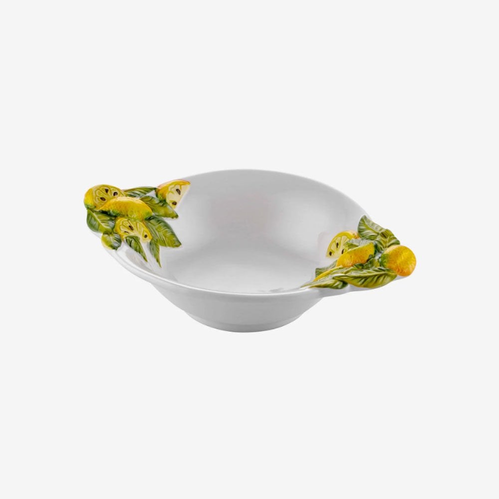 Edelweiss Italy Beyaz Seramik Servis Kasesi 13X13 Cm Limoni Collection