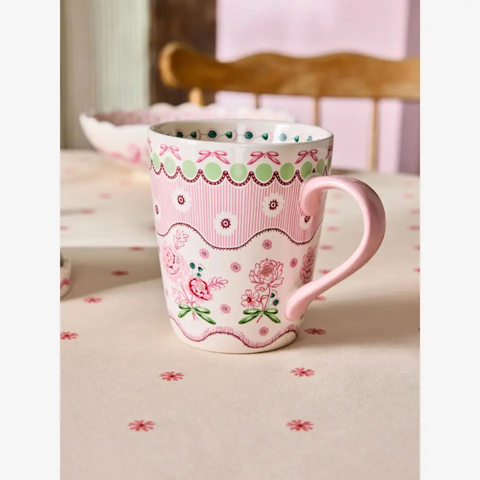 Cath Kidston Pembe Stoneware Kupa 375 Ml