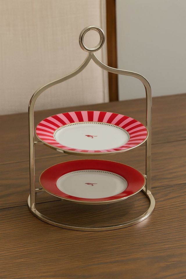 SELECT İSTANBUL GÜMÜŞ 2 KATLI TABAK STANDI SMALL