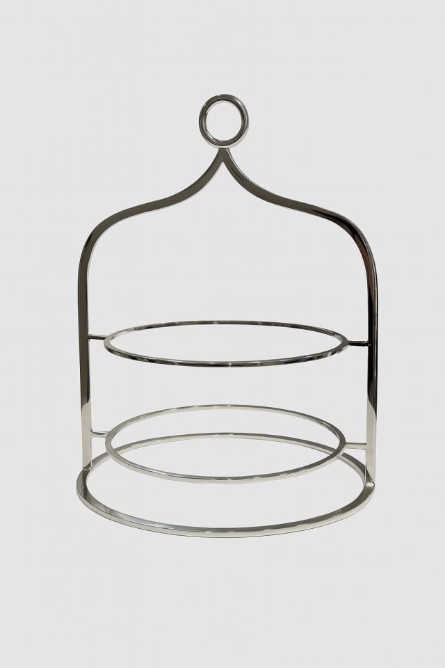 SELECT İSTANBUL GÜMÜŞ 2 KATLI TABAK STANDI SMALL