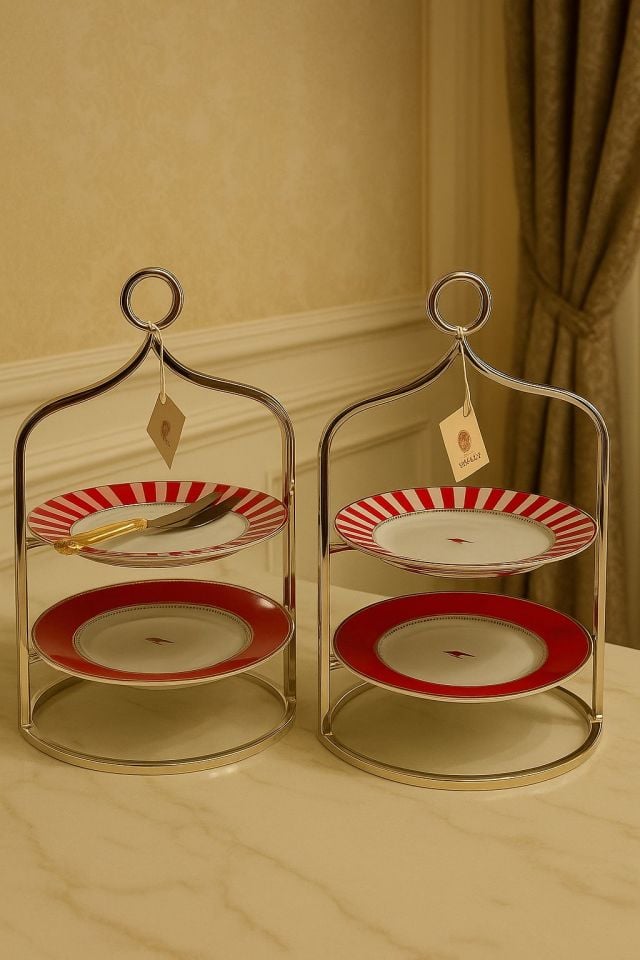 SELECT İSTANBUL GÜMÜŞ 2 KATLI TABAK STANDI SMALL