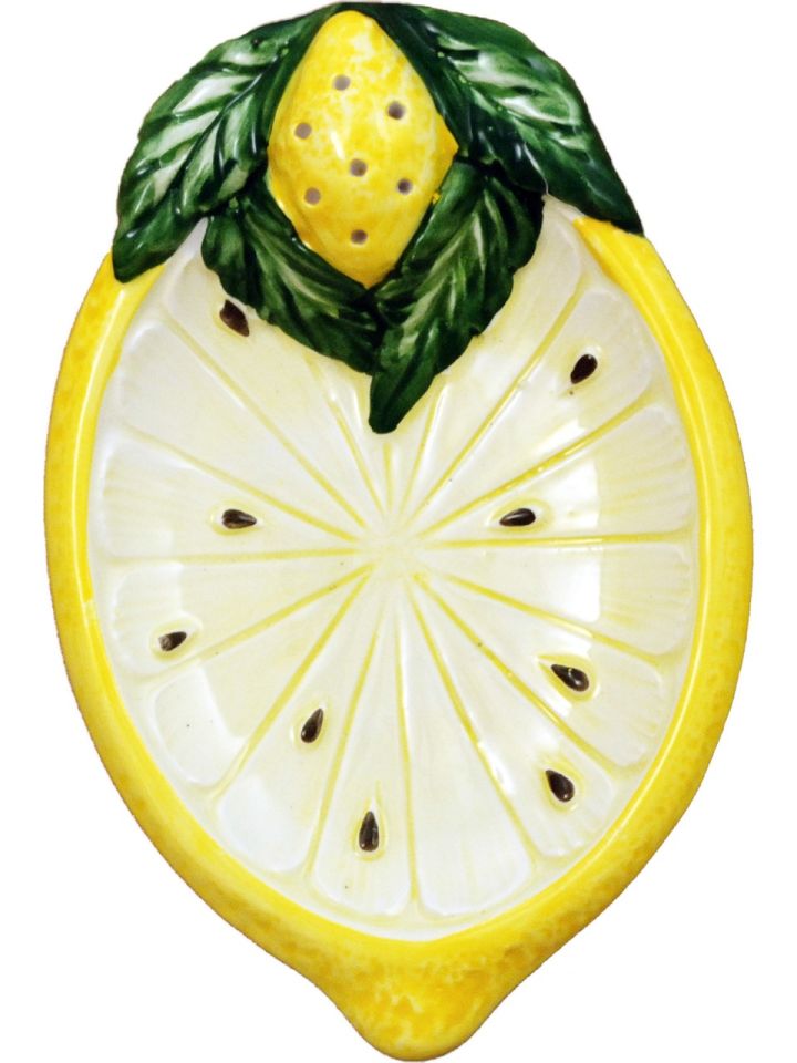 Edelweiss ItalyBeyaz Seramik Servis Tabağı 19X13 Cm Limoni Collection