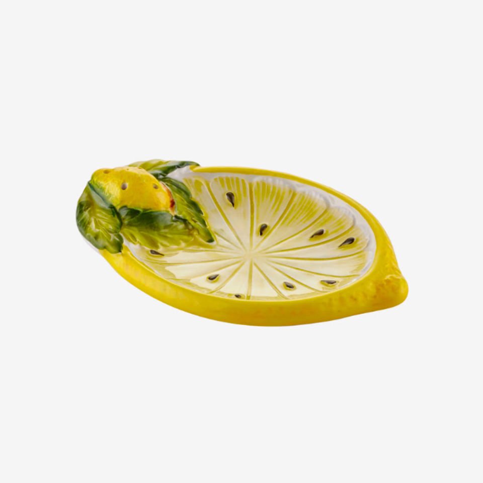 Edelweiss ItalyBeyaz Seramik Servis Tabağı 19X13 Cm Limoni Collection