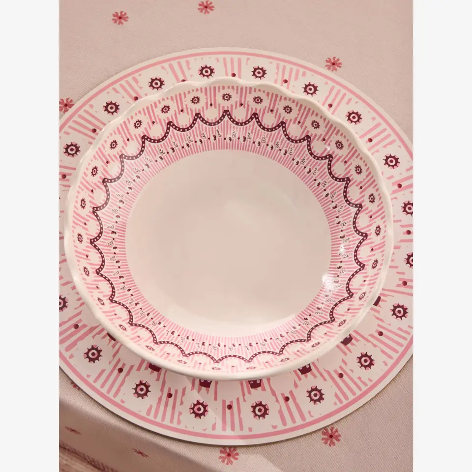 Cath Kidston Pembe Stoneware Servis Kasesi 20,5 Cm