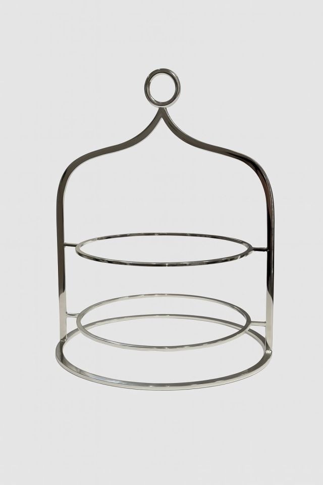 SELECT İSTANBUL GÜMÜŞ 2 KATLI TABAK STANDI LARGE