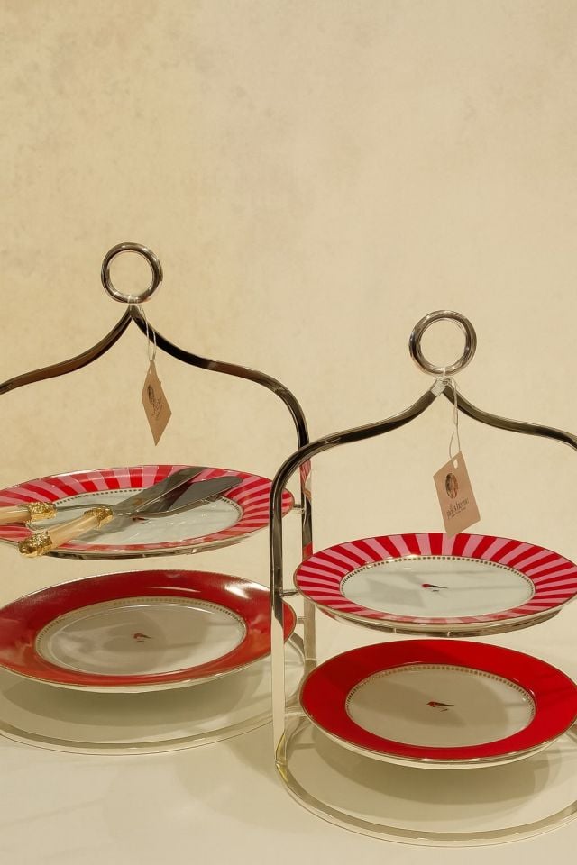 SELECT İSTANBUL GÜMÜŞ 2 KATLI TABAK STANDI LARGE